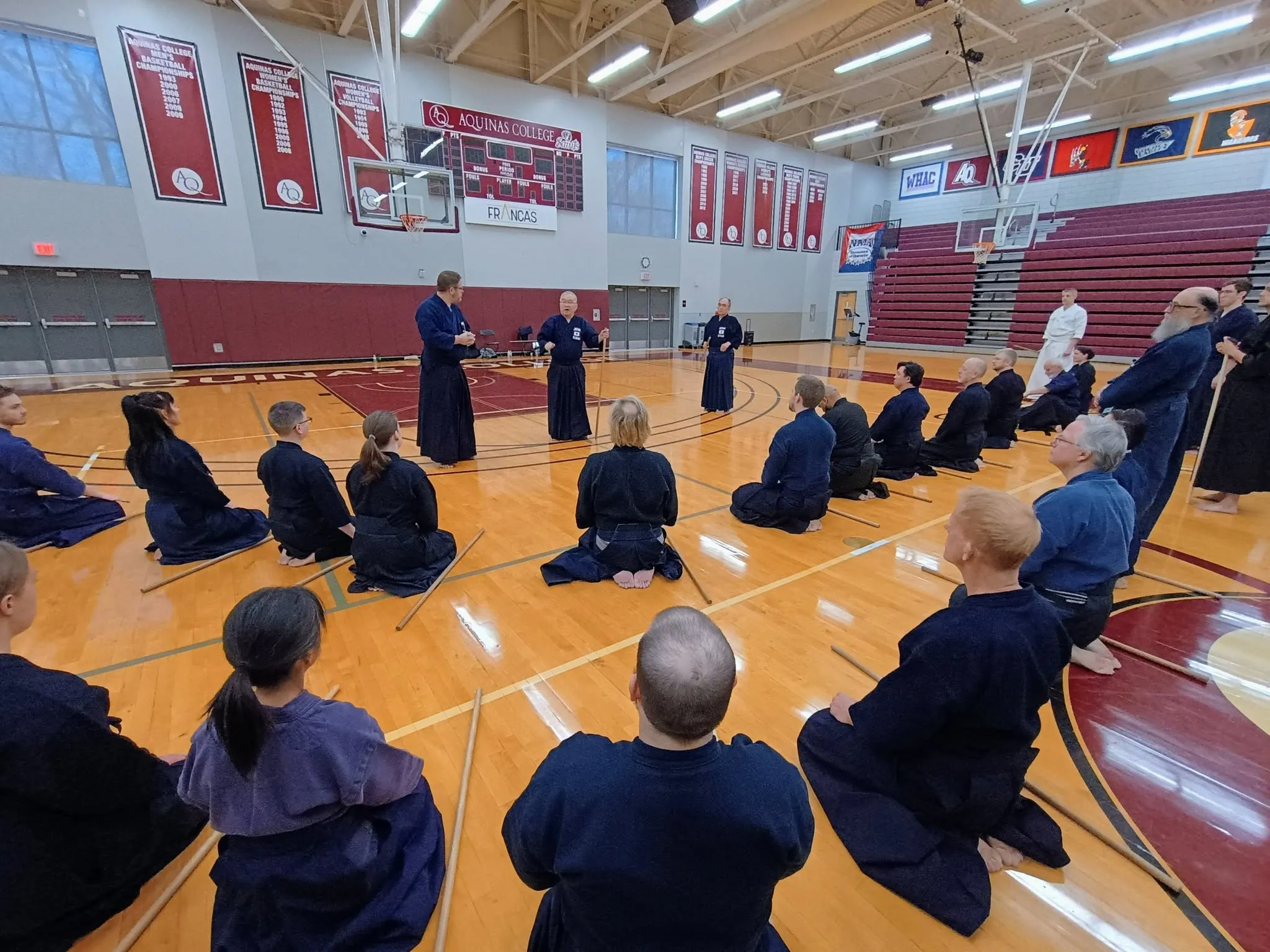 Sensei teaching the students