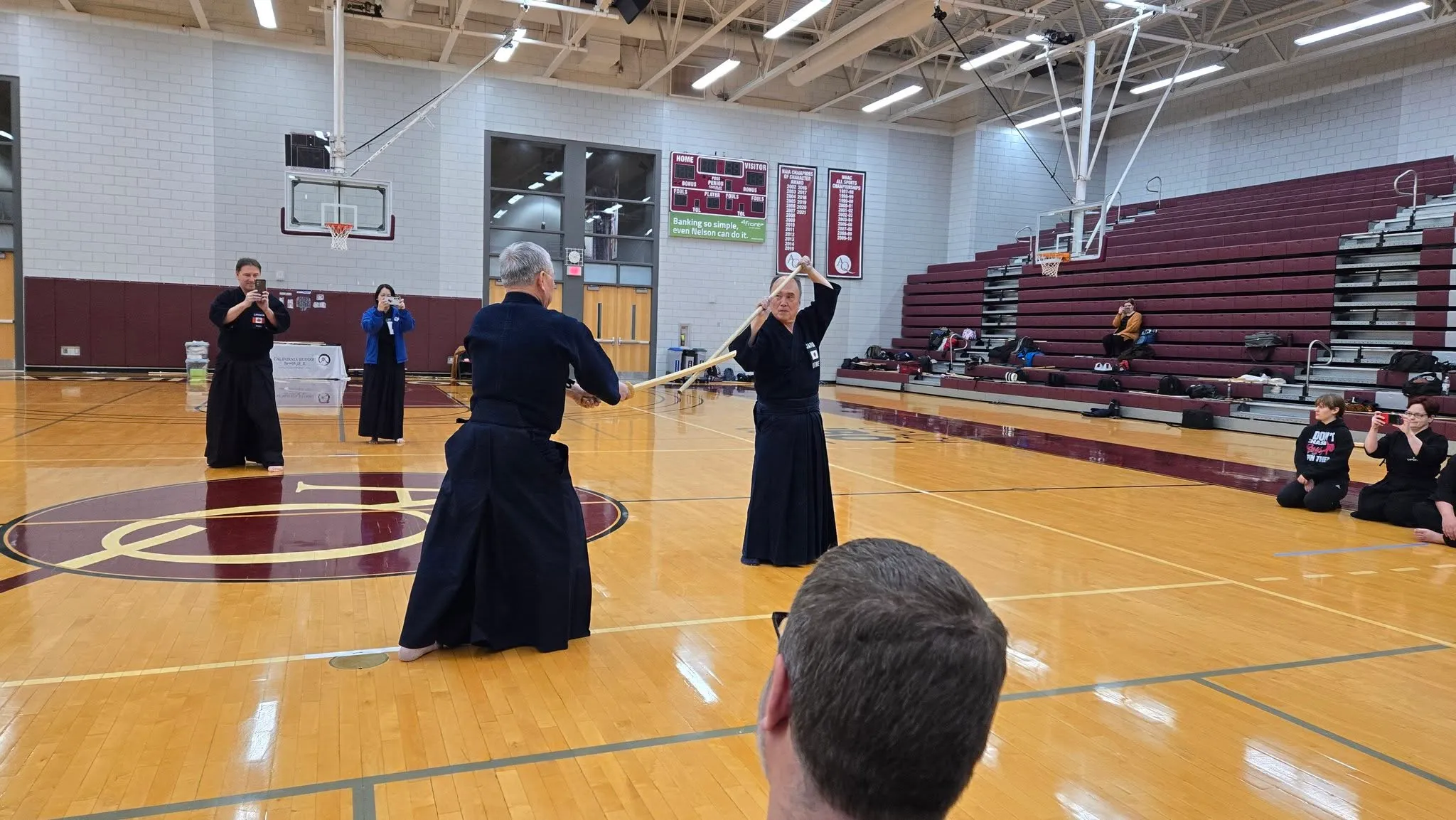 Sensei demonstrating for the students